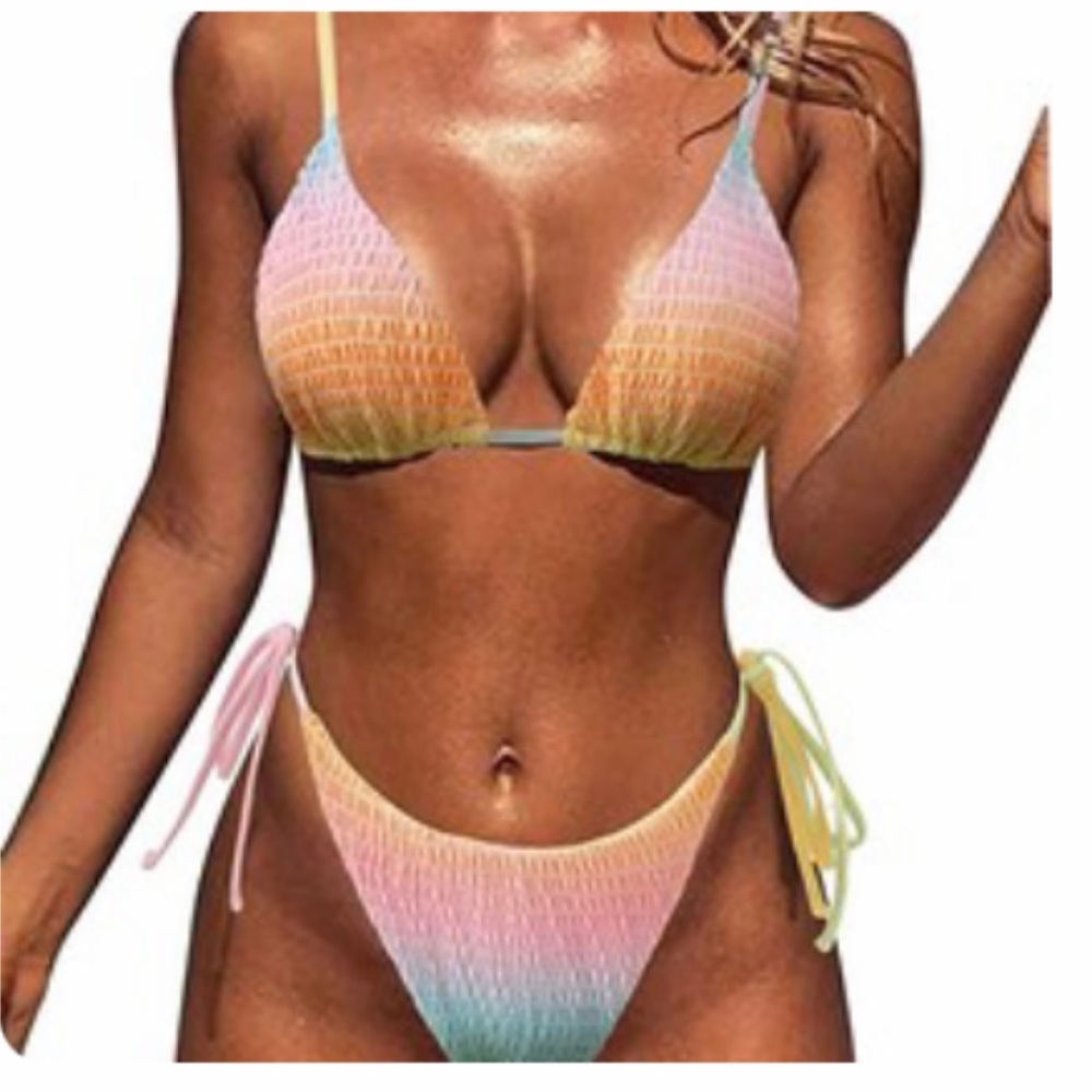 Rainbow Tie Dyed String Bikini